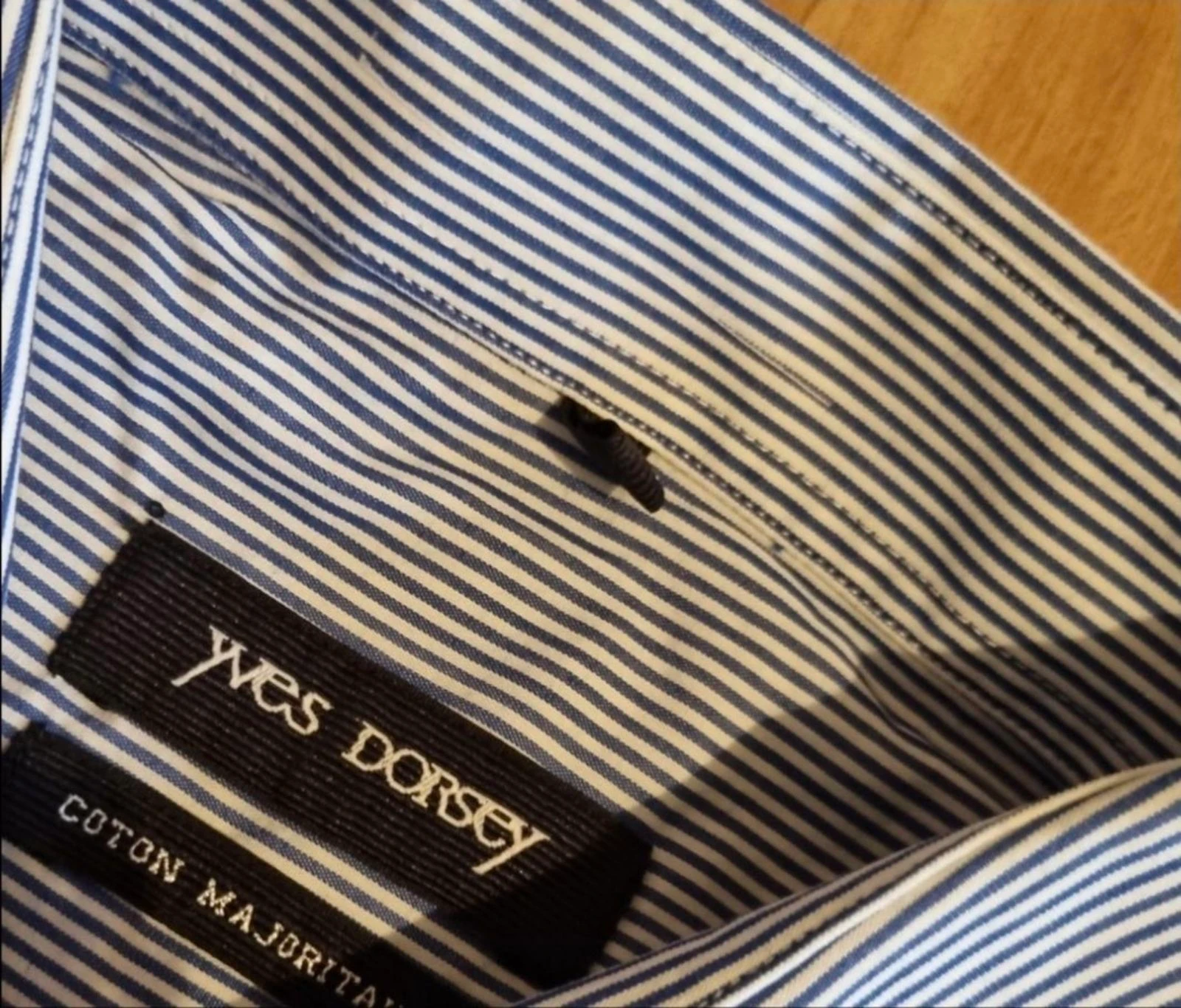 heerenoverhemd korte mouwen wit en blauw gestreept Yves d'Orsay maat 42 – photo 2